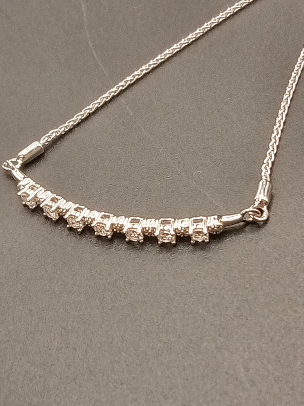 Sterling Silver – Cz Diamond Cut 9″ Adjustable Chain Bracelet – (SJ147)