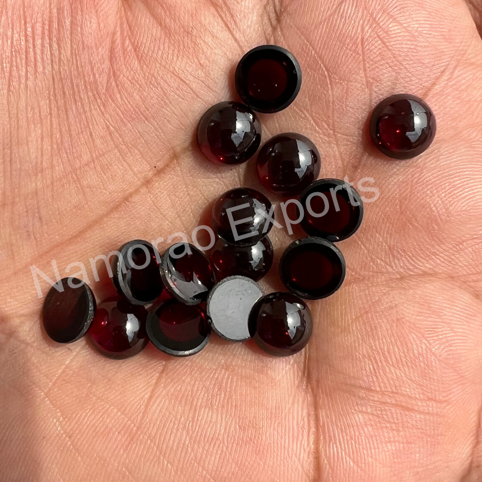 Natural Garnet Round 3 mm to 12 mm Cabochon Loose Gemstone Lot