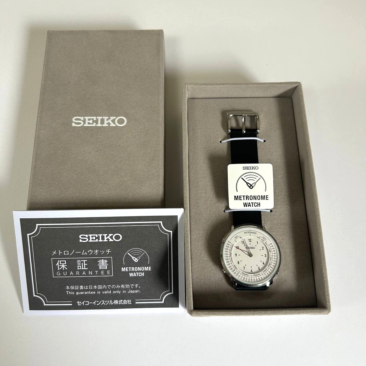 SEIKO Metronome Watch Standard Line Color White Monotone SMW006A New