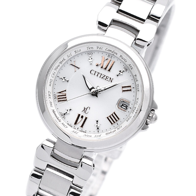 CITIZEN xC EC1030-50A basic collection Eco-Drive Radio Solar Watch 27.8mm Women