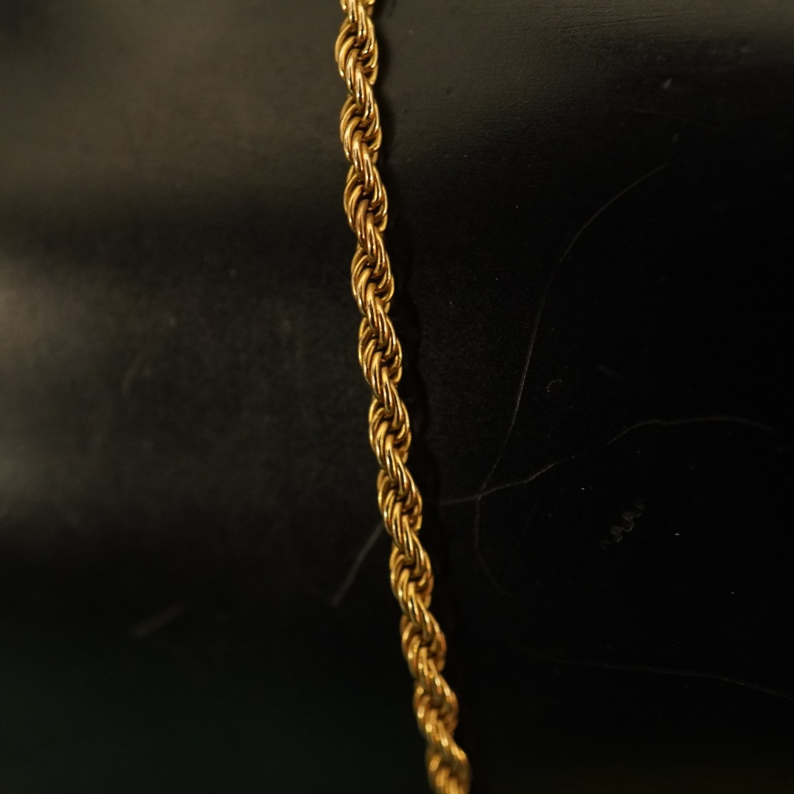 Unoaerre 14k Yellow Gold Twisted Rope Chain Bracelet- Free Shipping USA