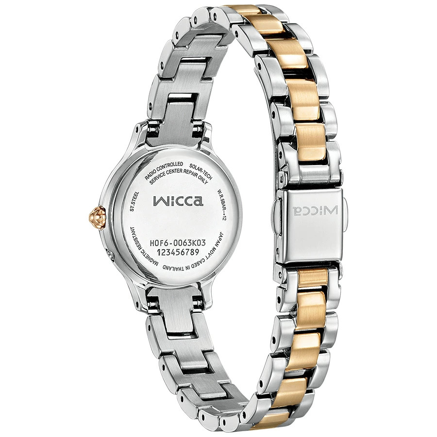 Citizen Wicca KS1-937-13 JDM Eco-Drive Radio Silver Gold Ladies Watch 25.5 Solar