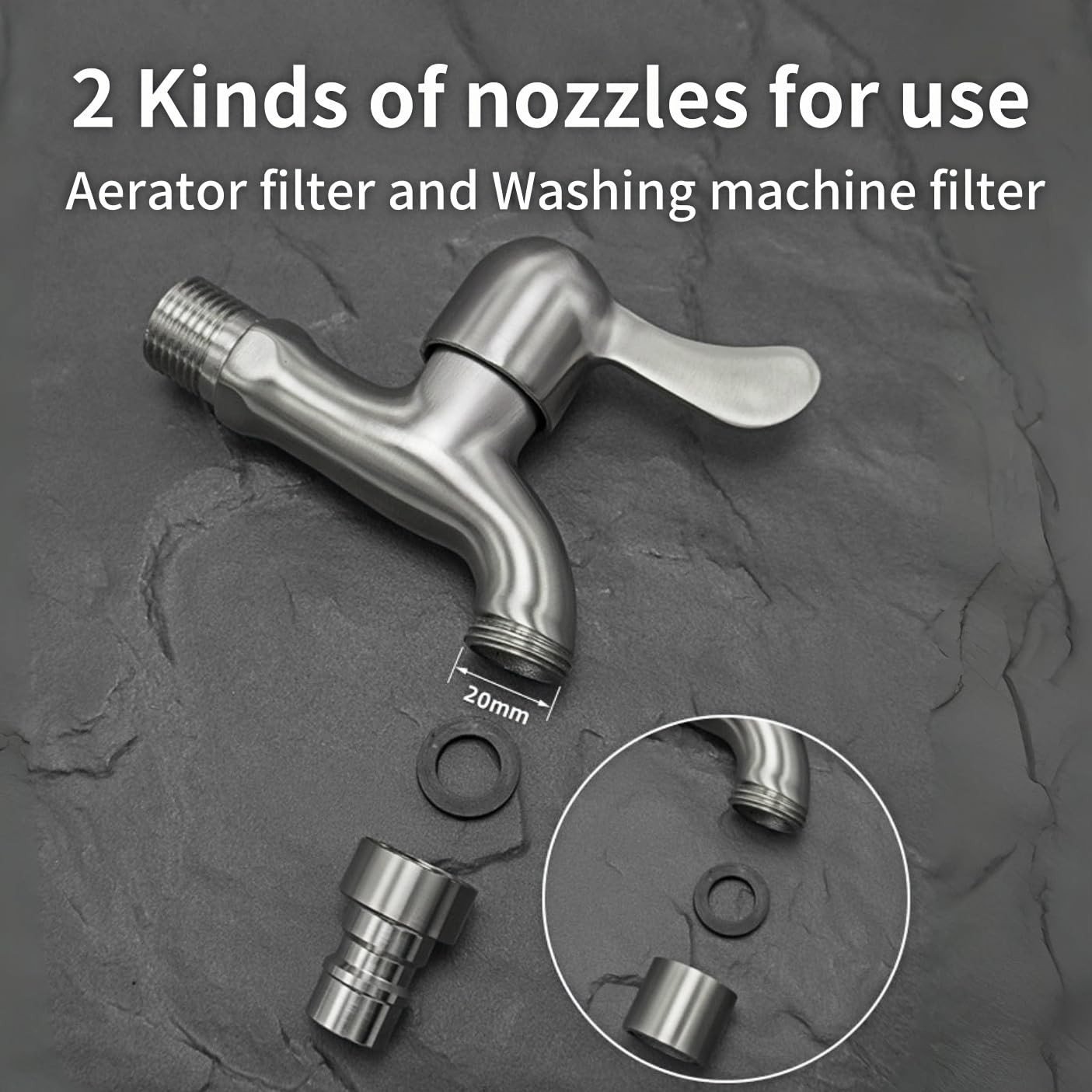 Outdoor Garden Spigot Faucet, 1/2″ Male Inlet, Easy Install Utility Sink Tap
