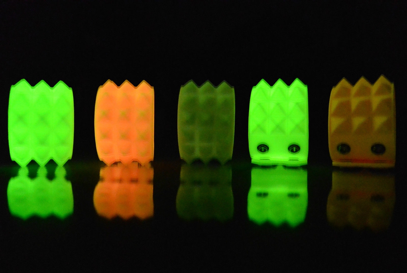 Silicone Rubber Studded Punk Rock Gothic Bracelet Glows in the Dark Punk Goth