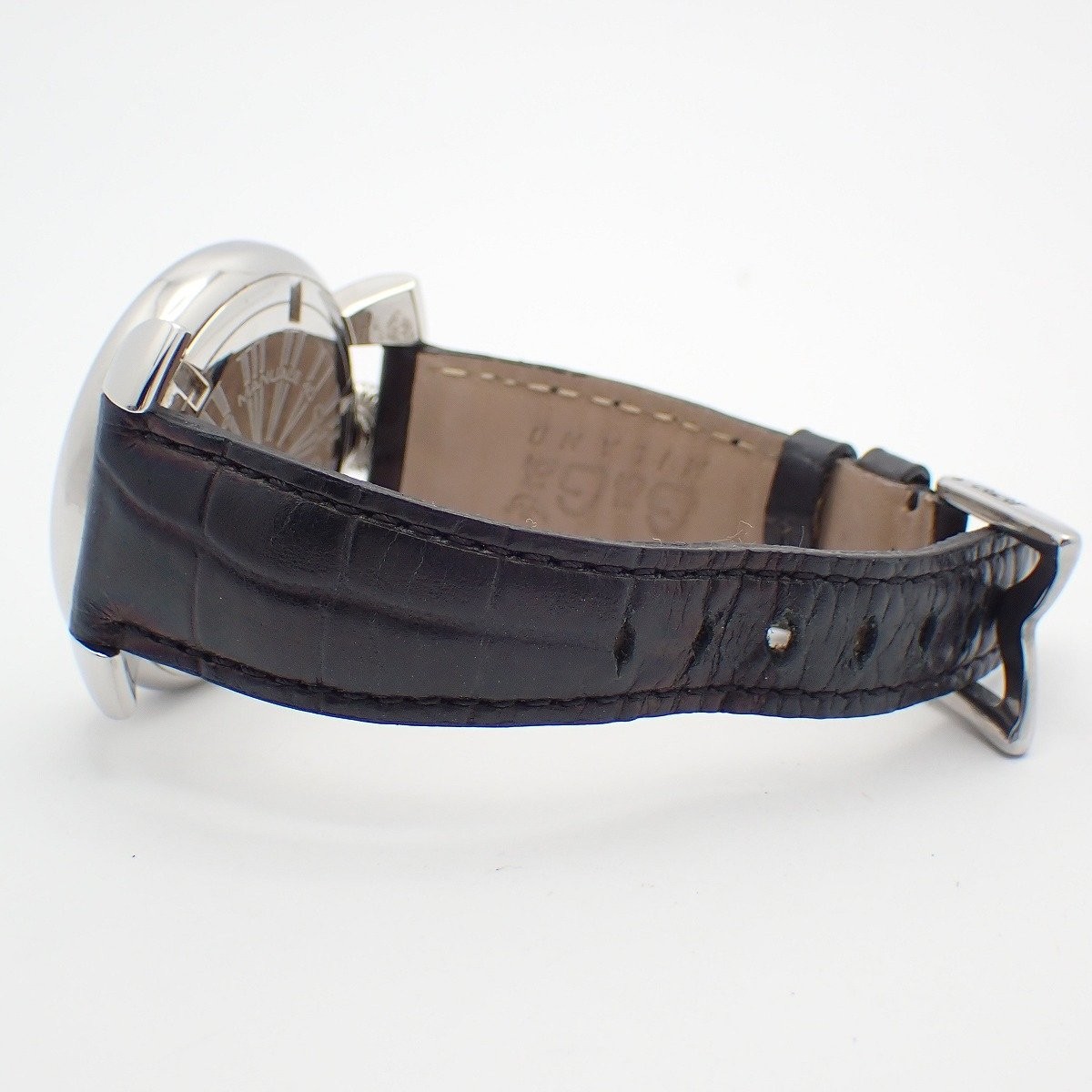 Used GAGA Milano Manuale 40 Quartz Ladies’ Watch Shell Dial Leather Strap 5020 I