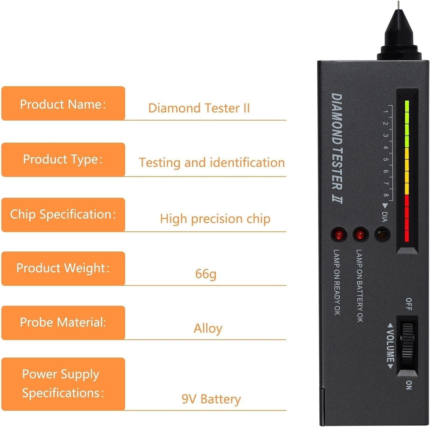 Compact Gem Tester with High Precision and Quick Results for Jewelry Enthusiasts