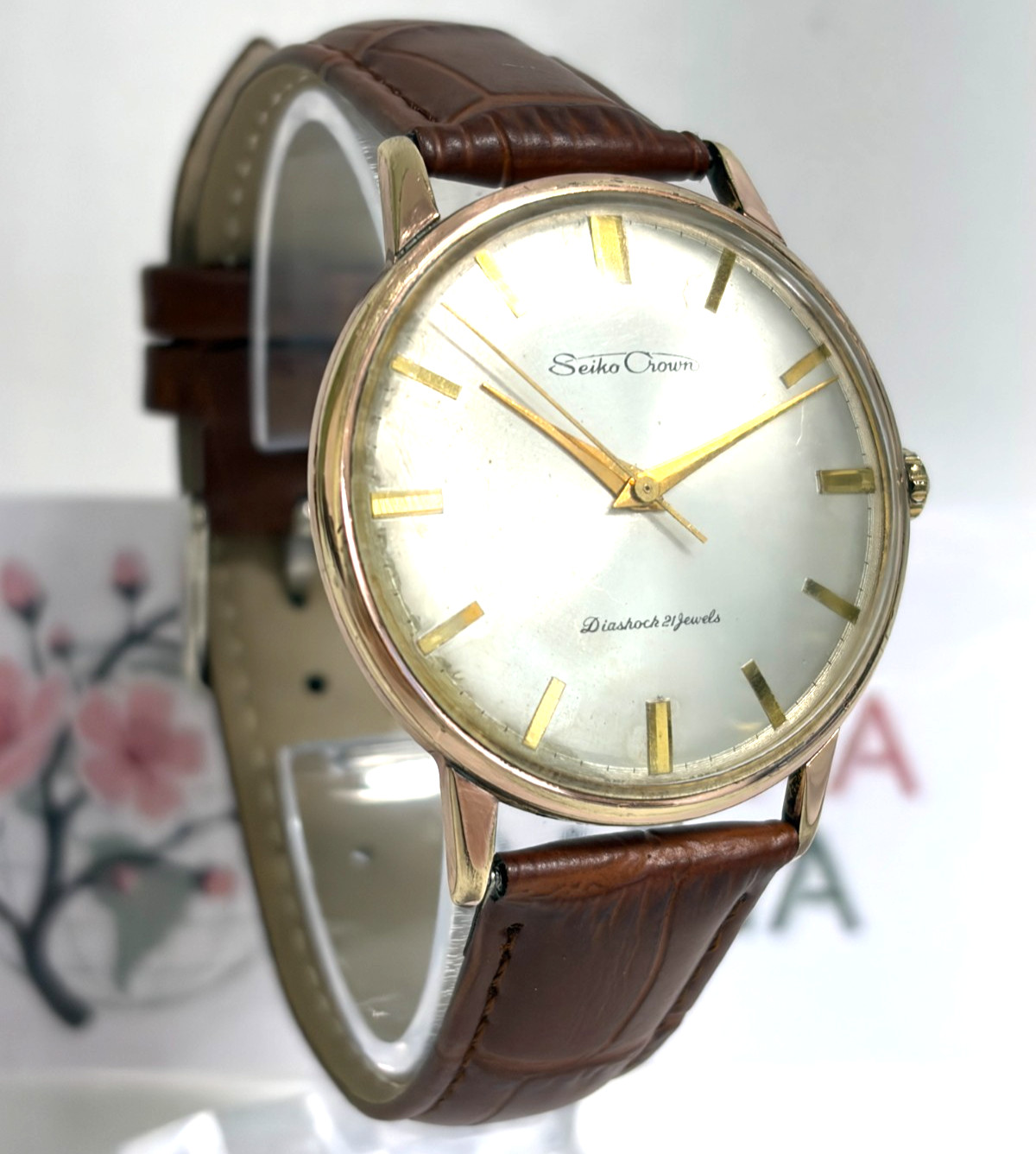 Vintage Seiko Crown J15003 Diashock 21 Jewels Hand Wind Men’s Watch Japan