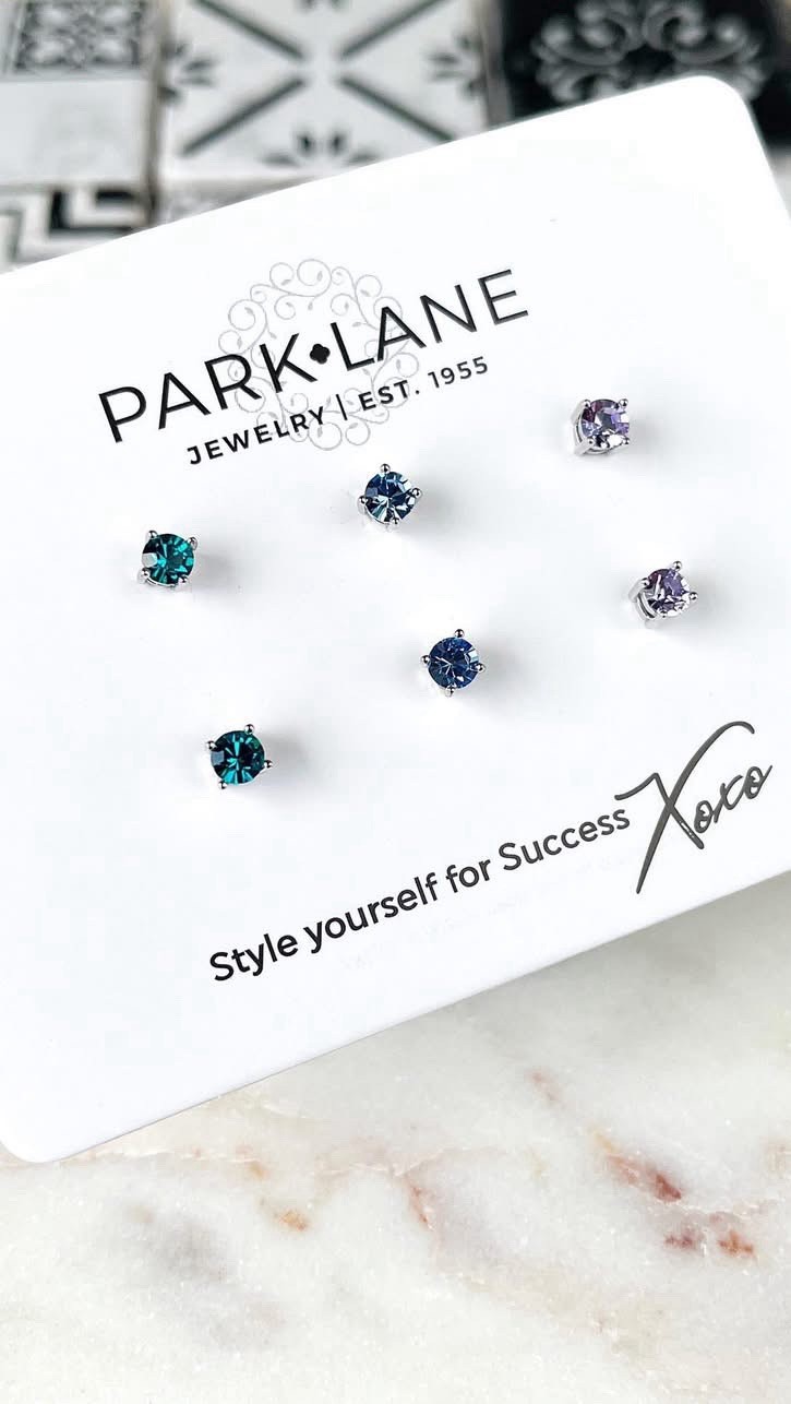 Park Lane MICRO STUDS- Set Of 3 Pairs Of 4mm Stud Post Earrings Retail $42