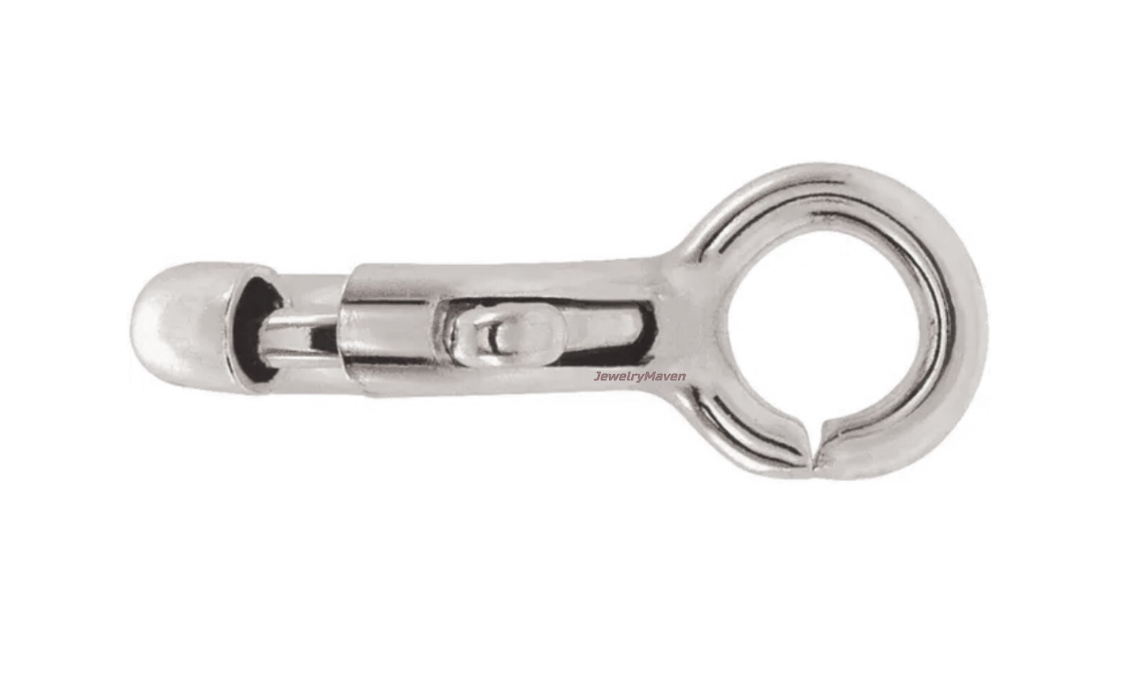 6mm HEAVY DUTY WEIGHT 14k White Gold 5.9mm Spring Ring Clasp OPEN Jump ITALY