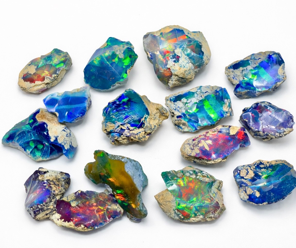100 Cts Lot, Natural Ethiopian bkack fire raw opals Jumbo size lot top cut grade