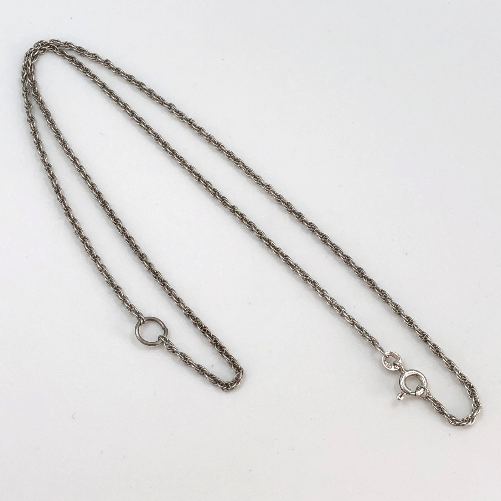 Silver UnoAErre Rope Chain Necklace – Italian Hallmarks – 51cm 20″ 4.3g