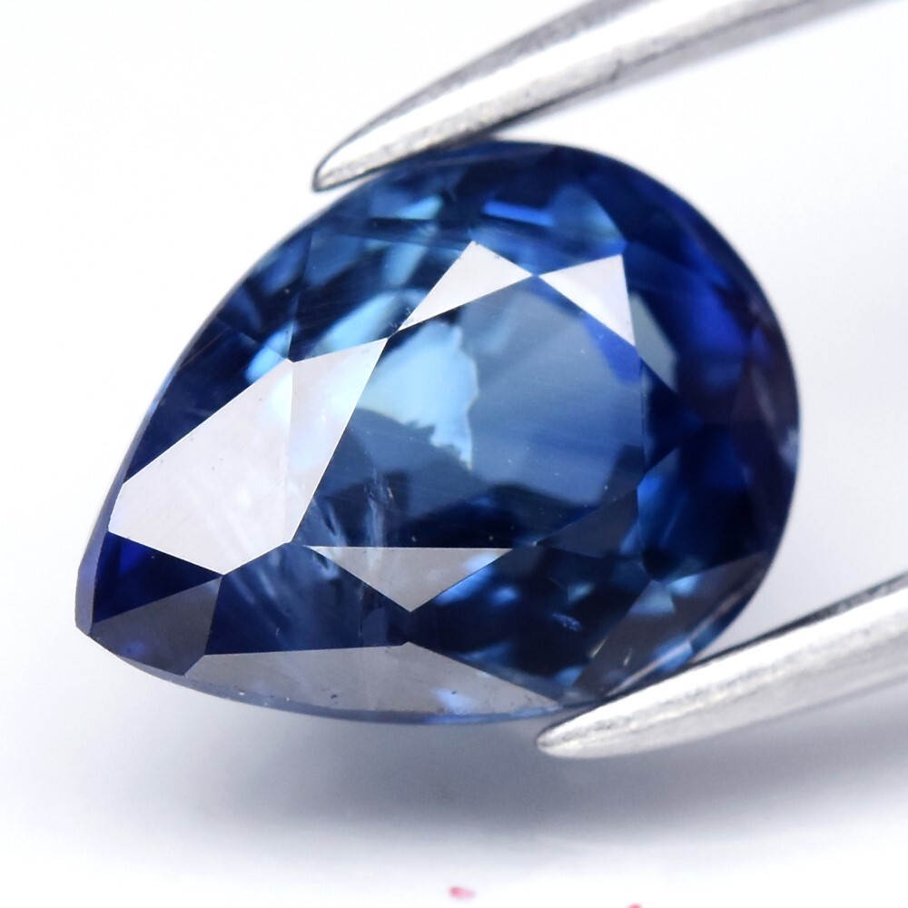 💎 1.14ct 6.8x5mm Pear Blue Sapphire – Unheated, Mozambique Gem
