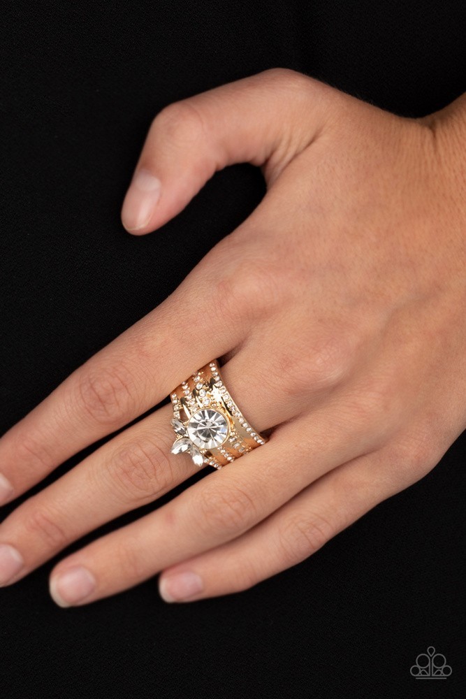 Top Dollar Bling Gold Stretch Ring Fits size 6 to 10