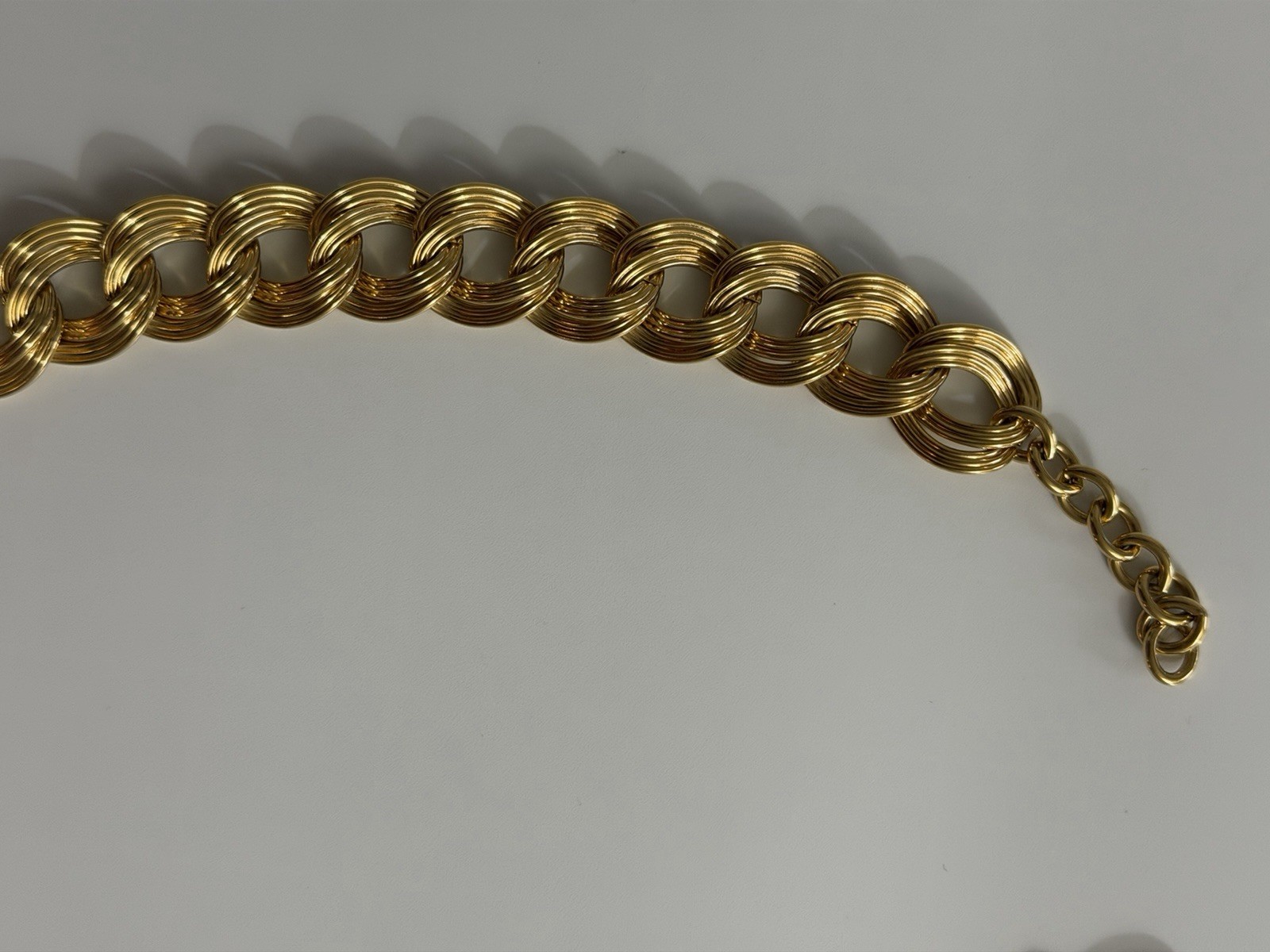 Monet Chunky Gold tone Necklace With Hook Closure . Bright Gold Tone￼
