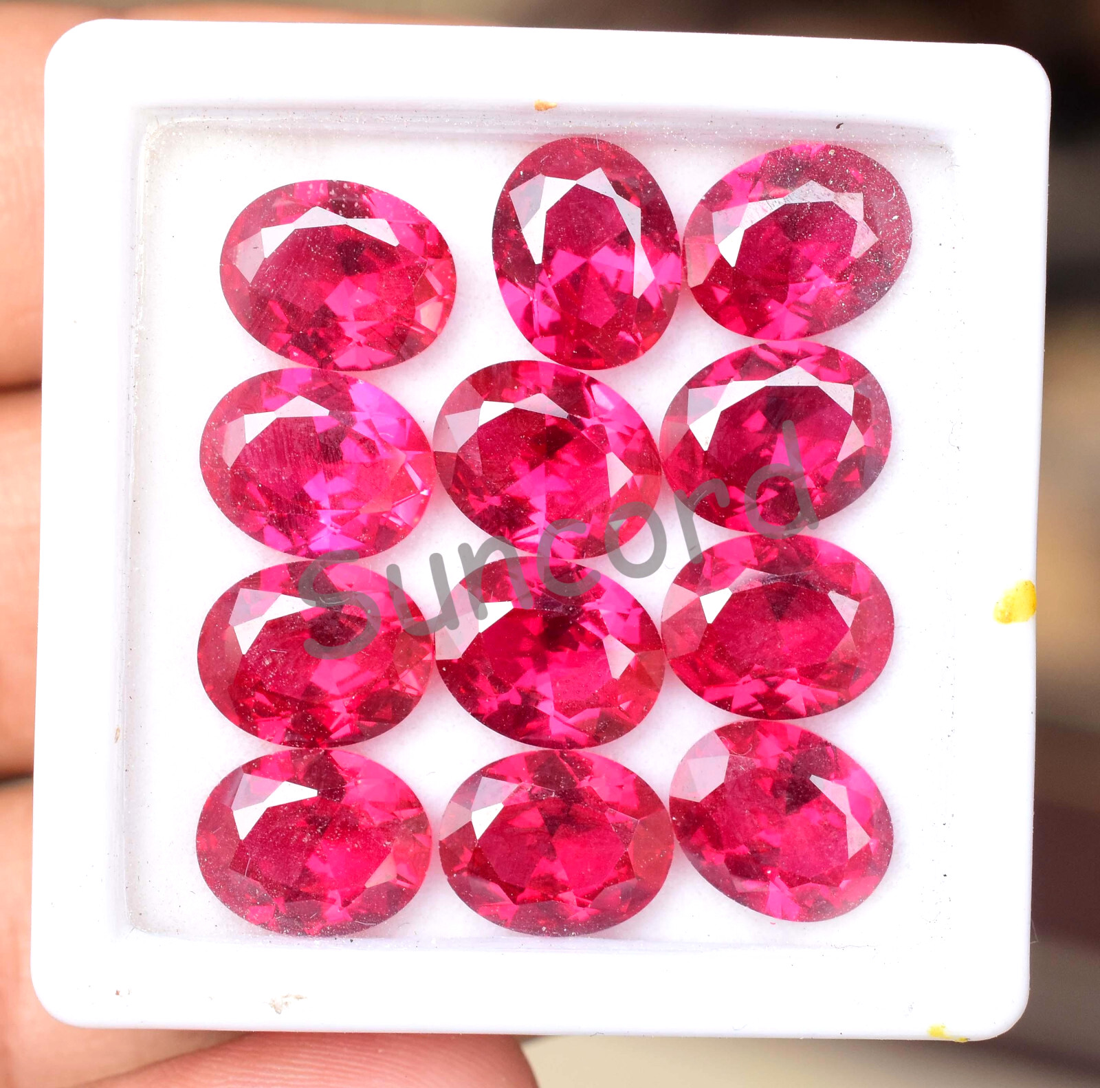 12 Pcs Natural Blood Red Ruby Oval Shape 9.80 mm Certified Loose Gemstone