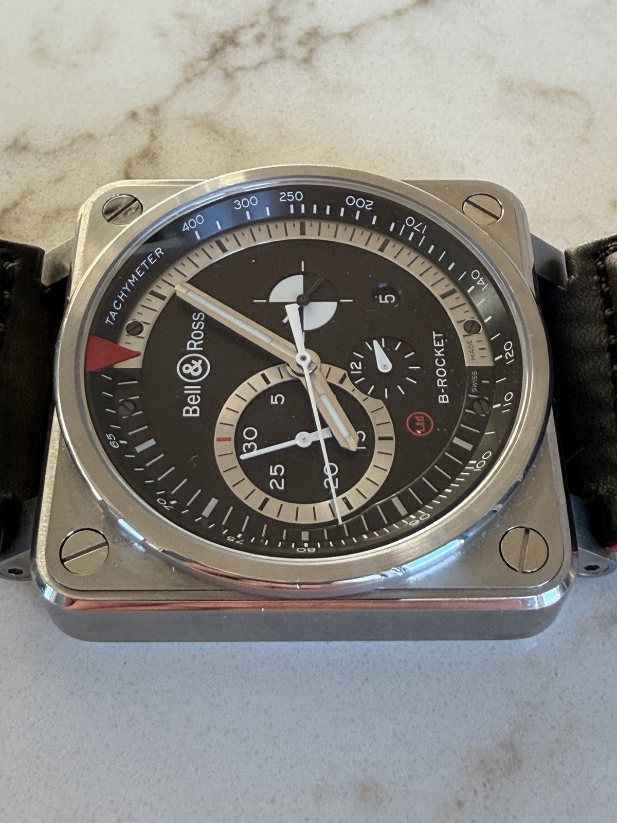 Bell & Ross BR01-94 B-Rocket Auto Chronograph 46mm Square, Box Papers Limited Ed