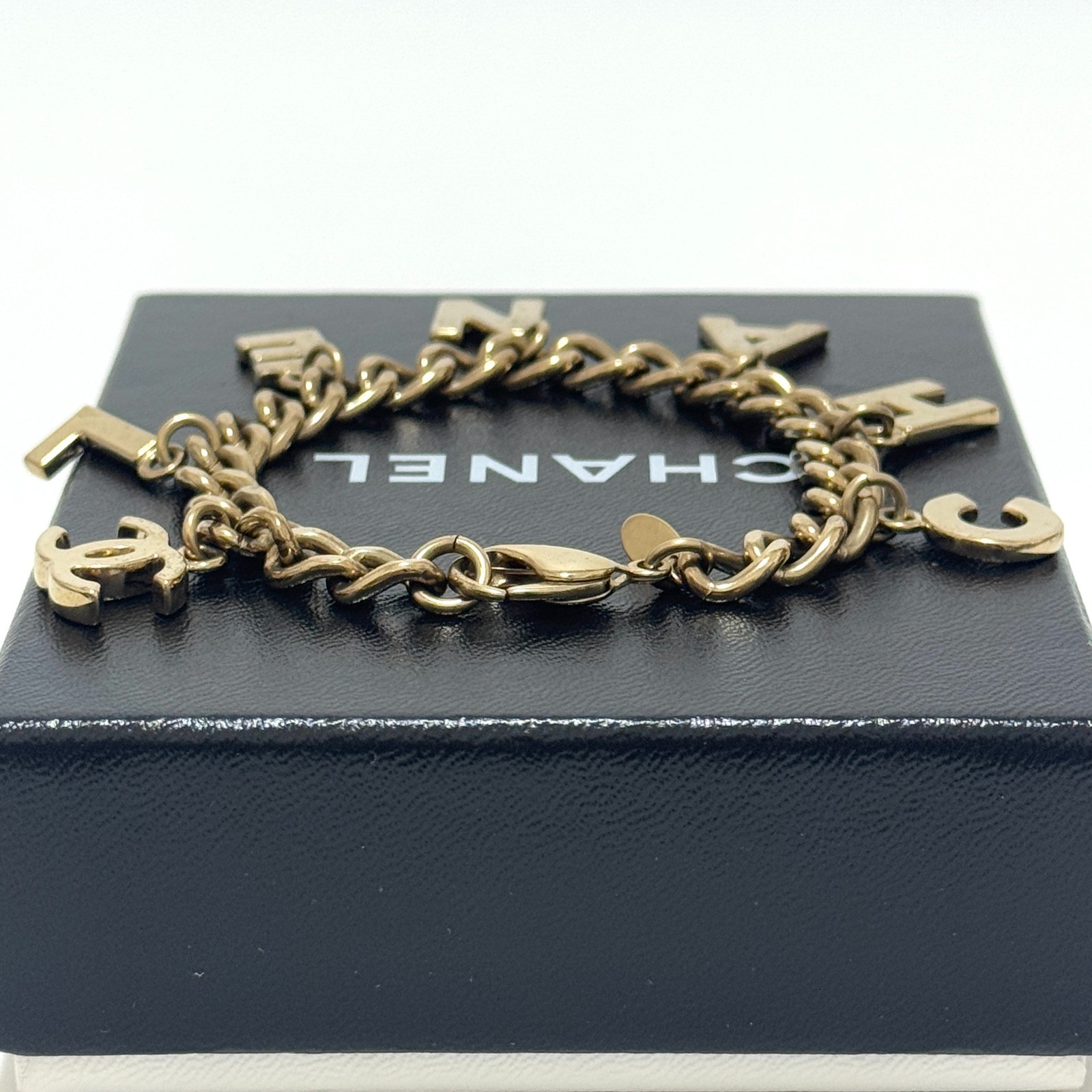CHANEL 05V COCO Mark CC Logo Bracelet Gold Accessory Authentic JAPAN