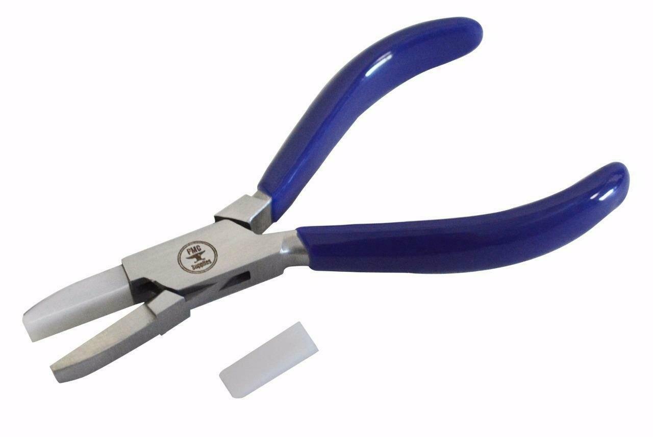 5-1/2″ Half Round & Flat Nose Forming Jewelry Making Wire Work Pliers Nylon Jaw