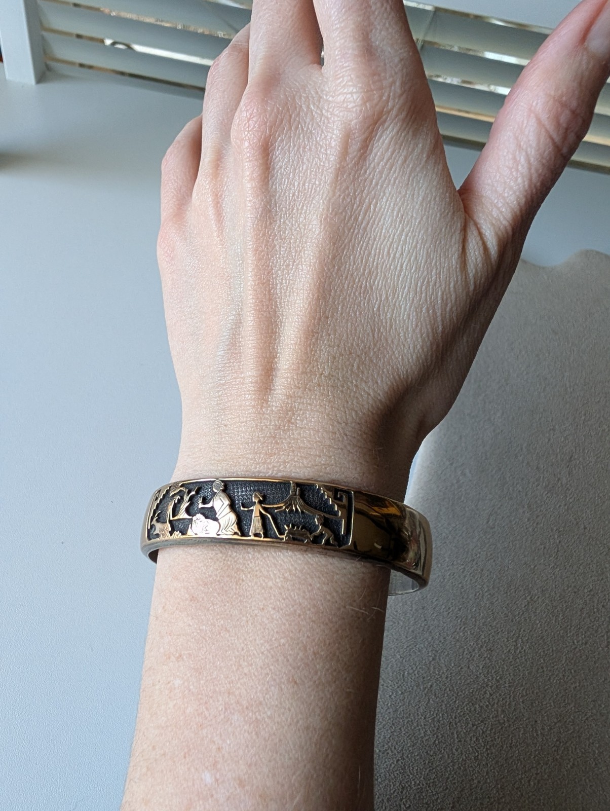 Vintage Hyson Craig 14k Gold & Sterling Navajo Cuff – 45 grams