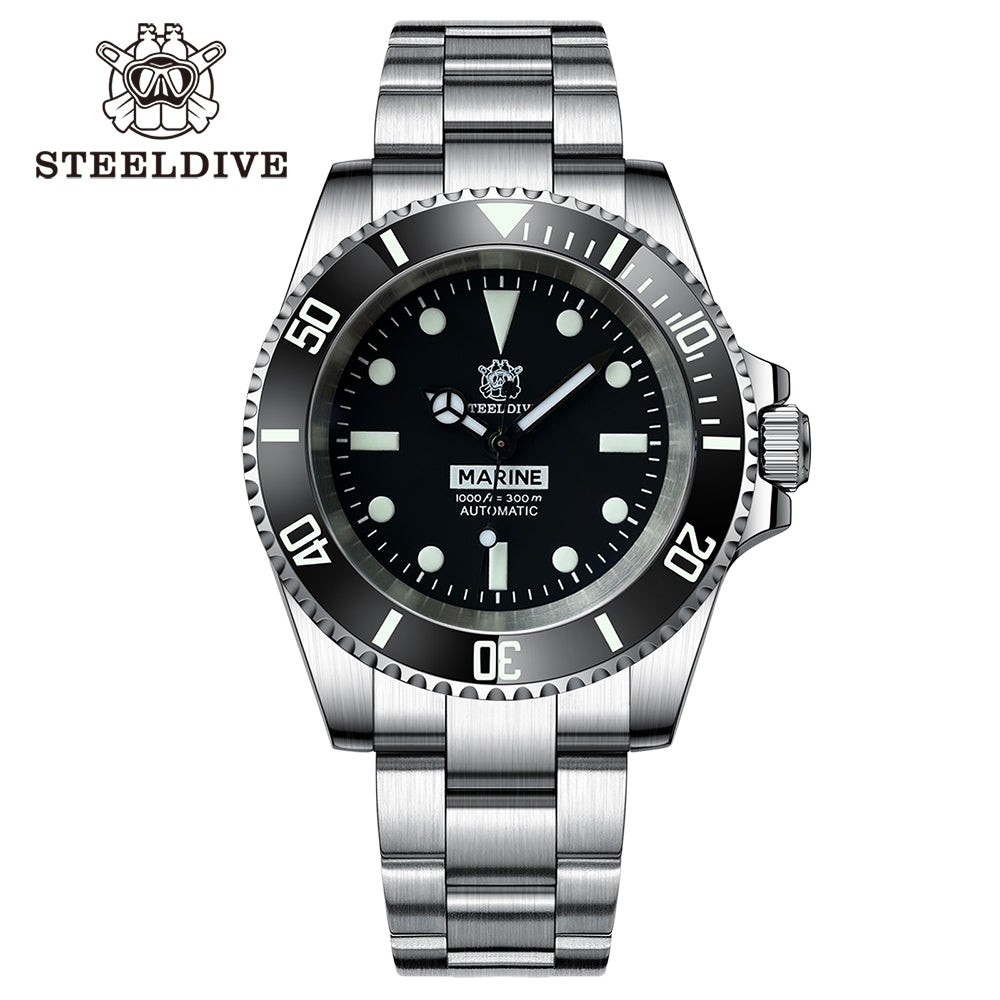 STEELDIVE SD1954 Mens 41mm 300M Automatic Dive Watch NH35 Sapphire Steel