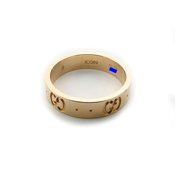 Gucci Icon Ring 750PG Pink Gold US 4.5 3.5g with Case