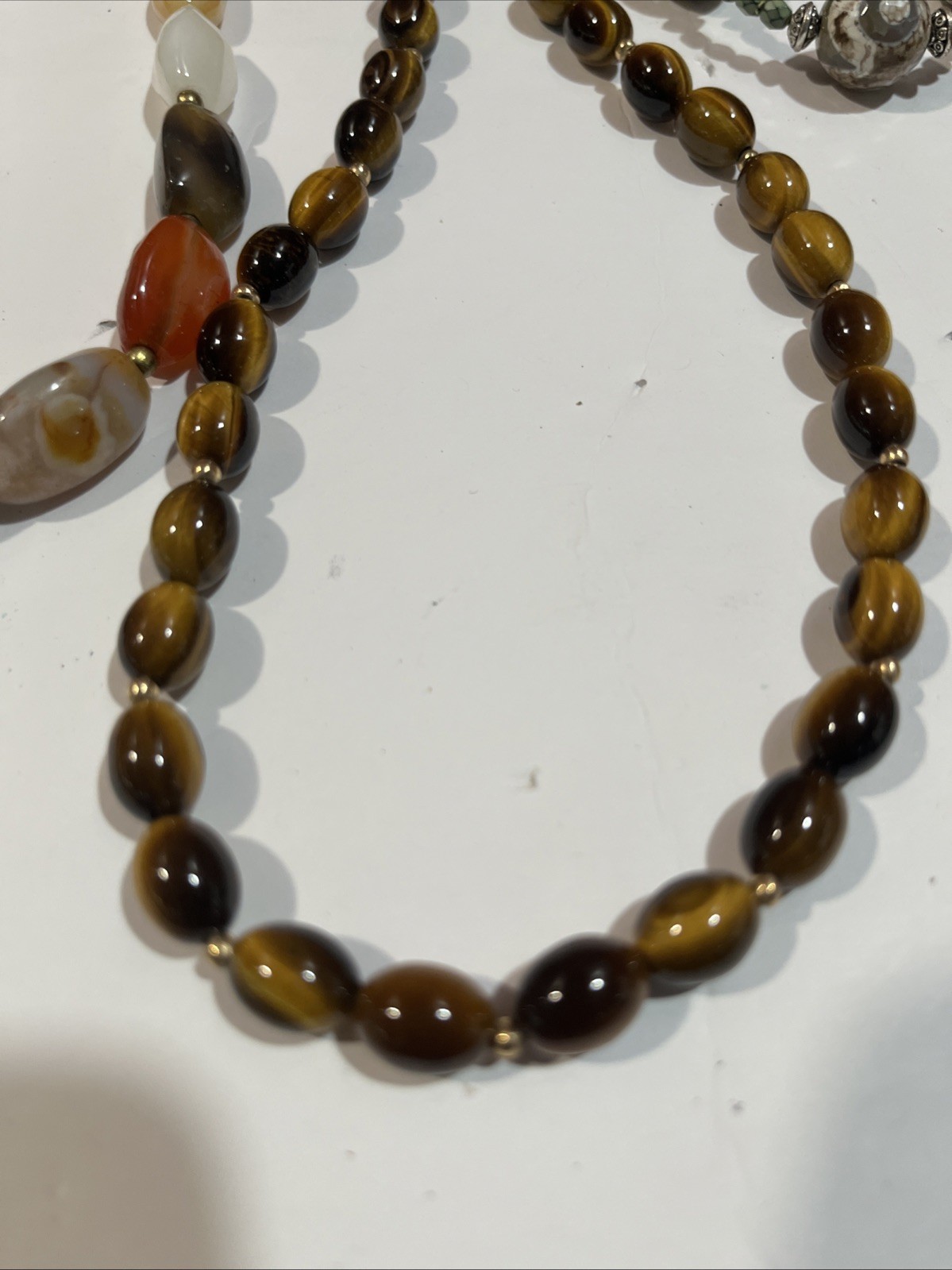 Beads And Stone Jewelry Mix Lot Multicolors Size Vintage & Modern