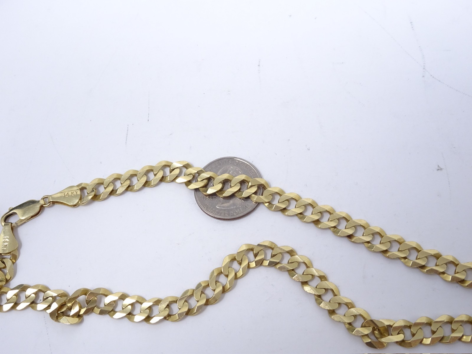 14K Solid Yellow Gold Curb Cuban Necklace 21″ – 8.7MM – 47g