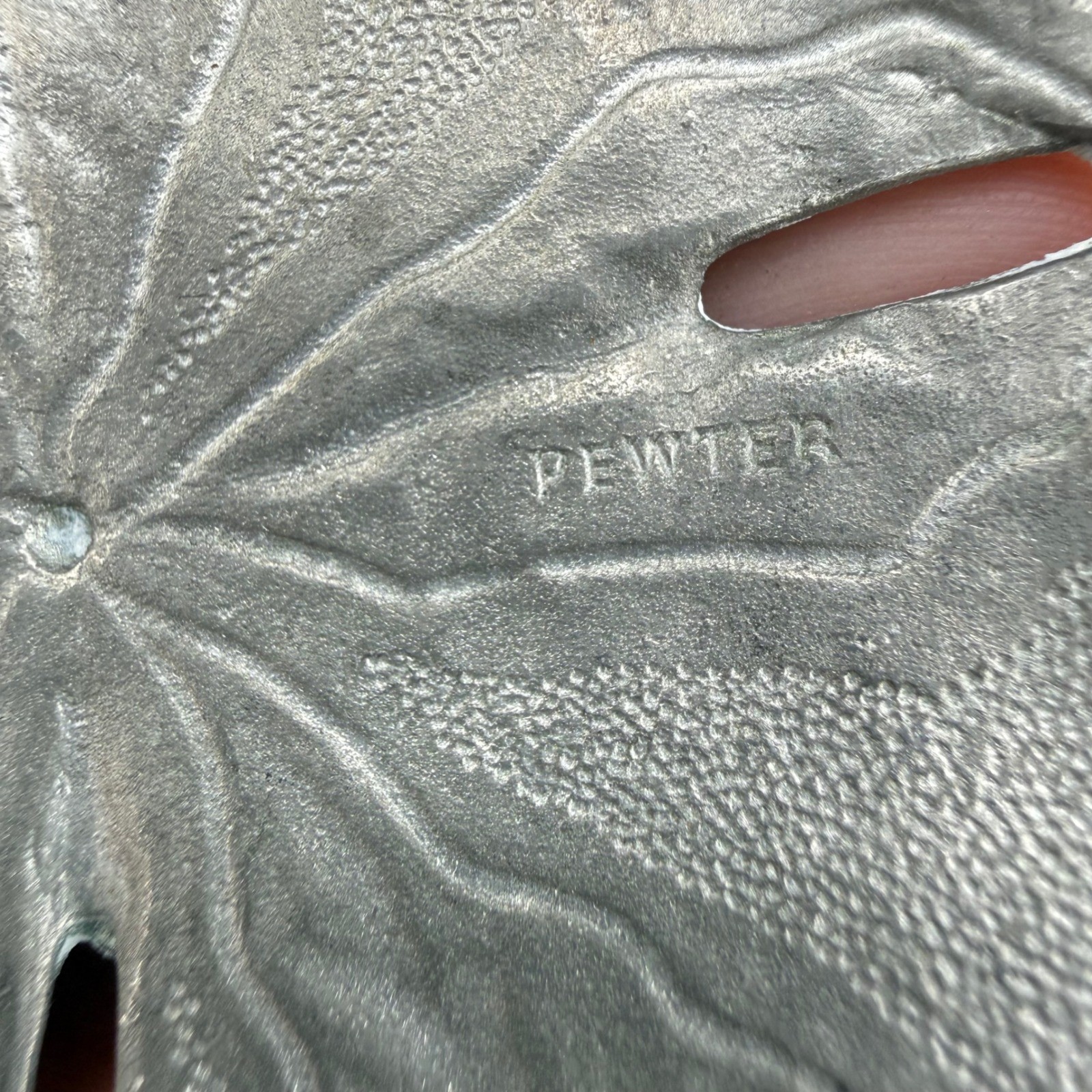 Vintage Reed & Barton Pendant Pewter Sand Dollar Coastal Nautical 3in