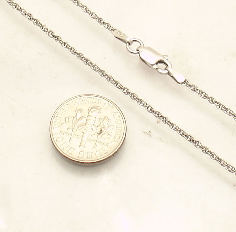 Tarnish-Free All Shiny Rope Chain Necklace Real 925 Sterling Silver 16″ 18″