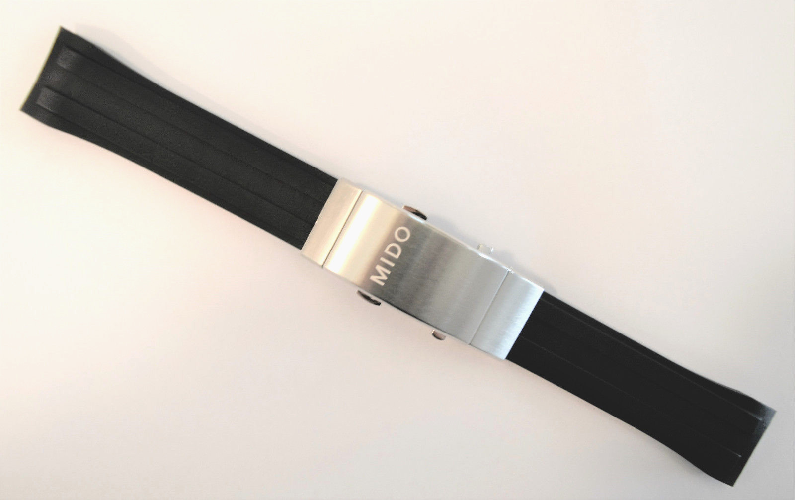 Original MIDO Ocean Star Model M026430A Black Rubber Strap Band w/ Clasp Buckle