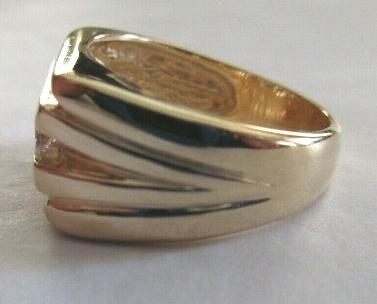 14K Gold Diamond Men’s Ring Diamond=1/3 Carat F-SI1/VS2 8.60 Grams Value=$4K+