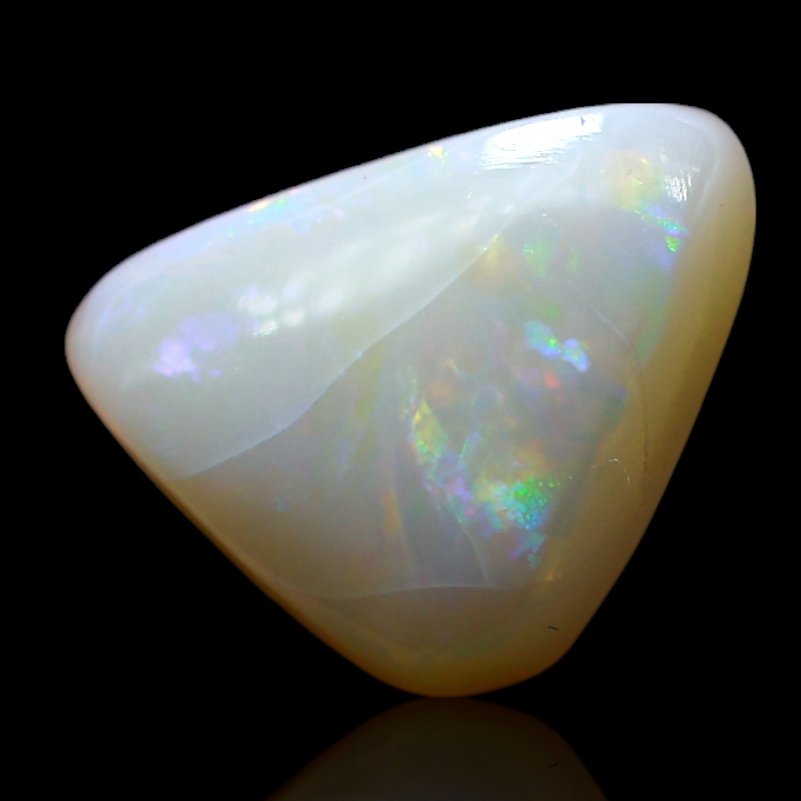 2.00 Cts Natural Trillion Fire Opal Cabochon Designer Earrings Making 11x8x4 mm