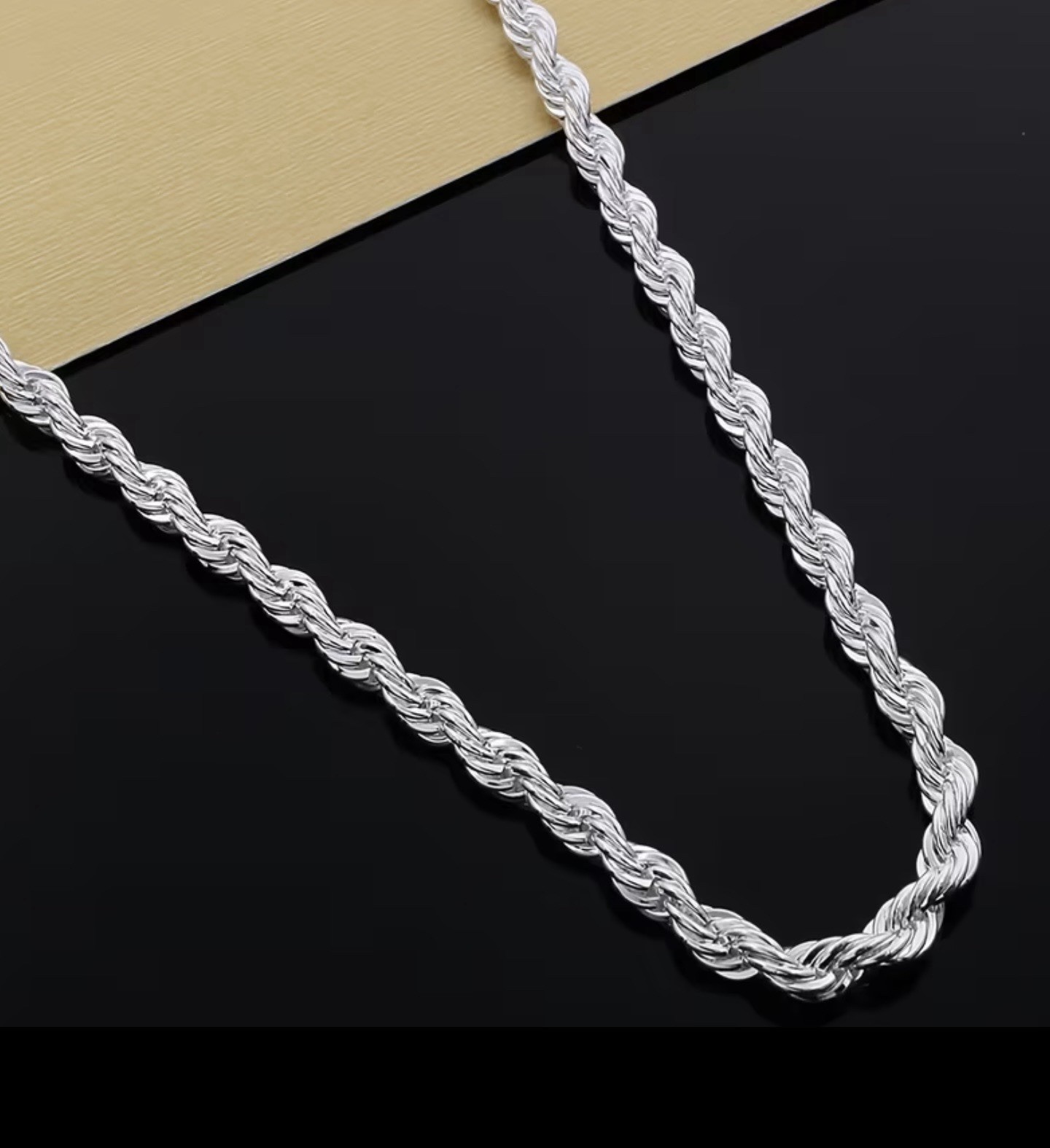 925 Sterling Silver Twisted Rope Bracelet #0018 Velvet Box Included.