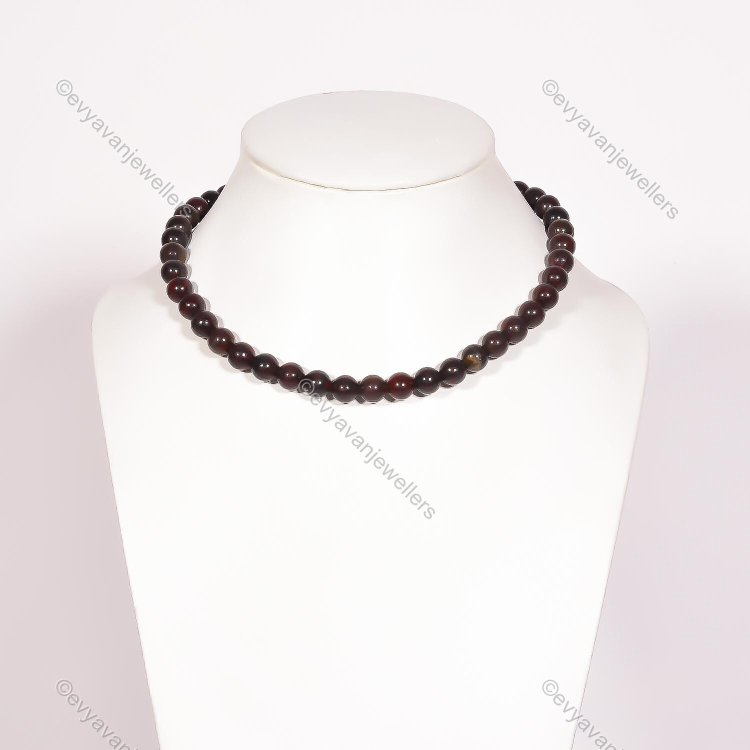 Gift For Her 925 Silver Iron Tiger Eye Gemstone Beaded Adjustable Necklace