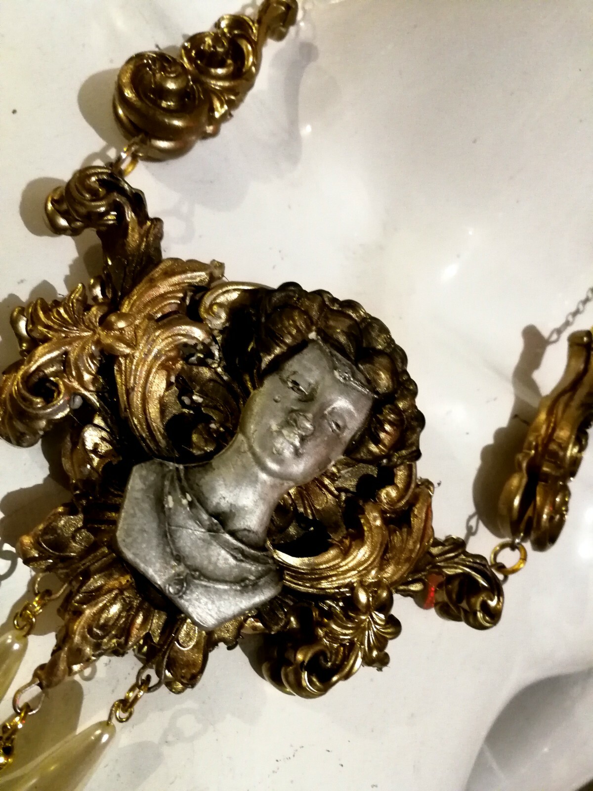 luxury jewelry necklace vintage style pendant woman antique accessories art deco