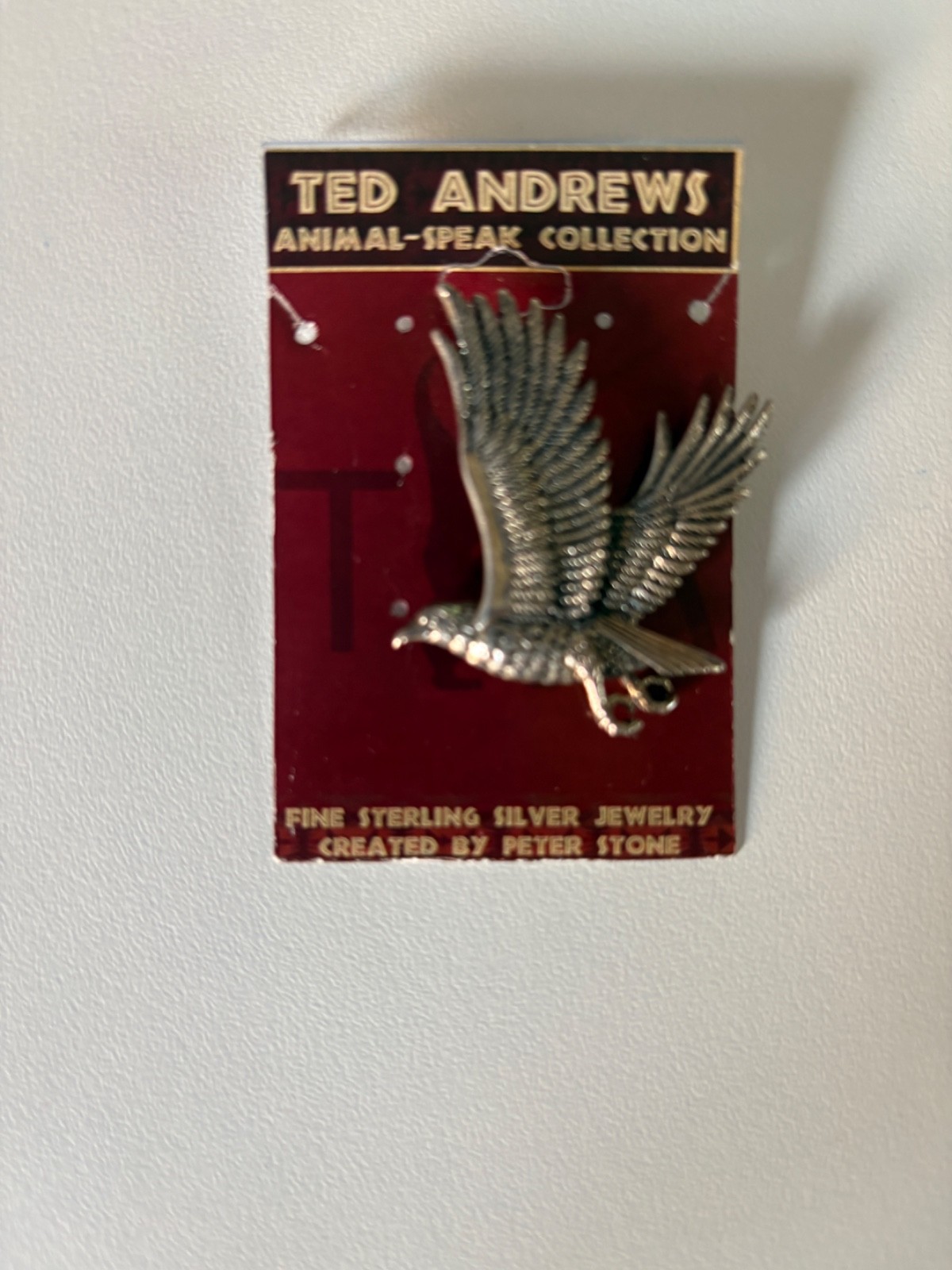Peter Stone Jewelry Ted Andrews Animal Speaks Collection Eagle Pendant #TPD00394