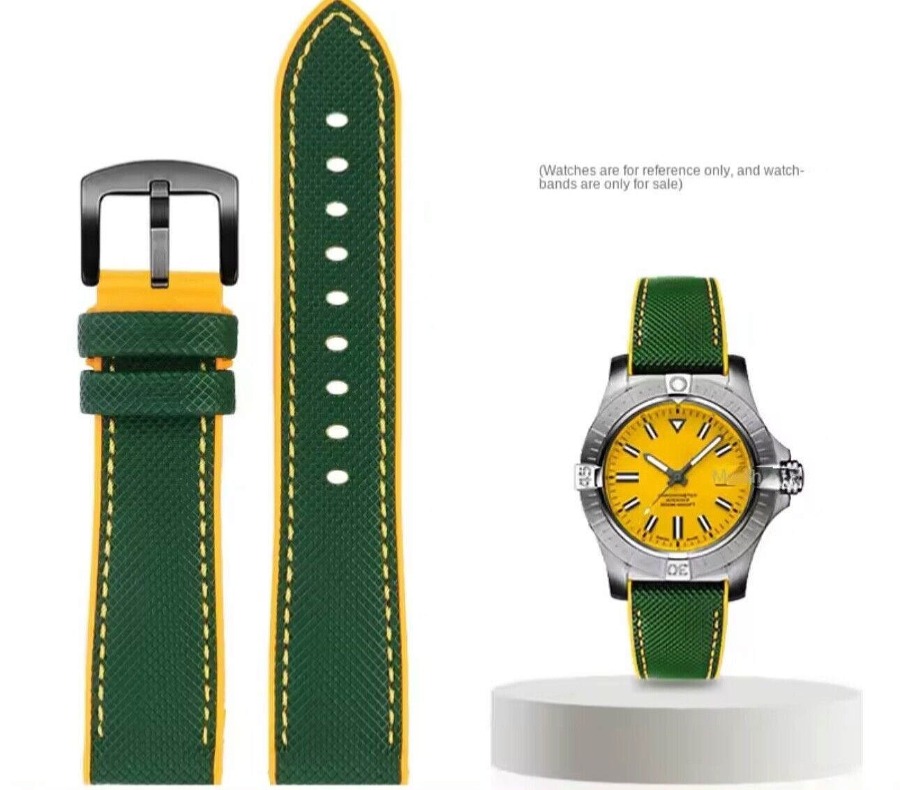 20/21/22/24mm Nylon Pattern Rubber Strap For TAG HEUER F1 Breitling Superocean