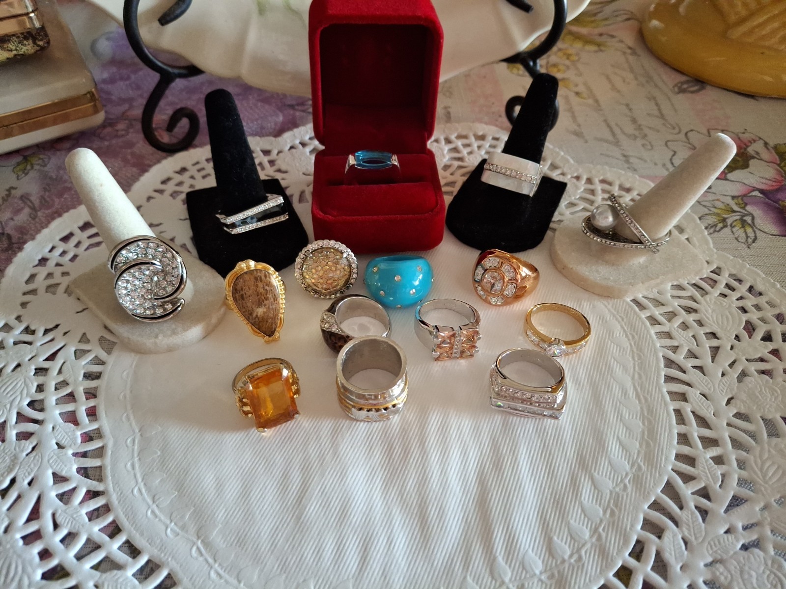 Vintage To Modern Lot Of Rings 15, Sizes Vary 7-9 Designer Camille Lucie (7)