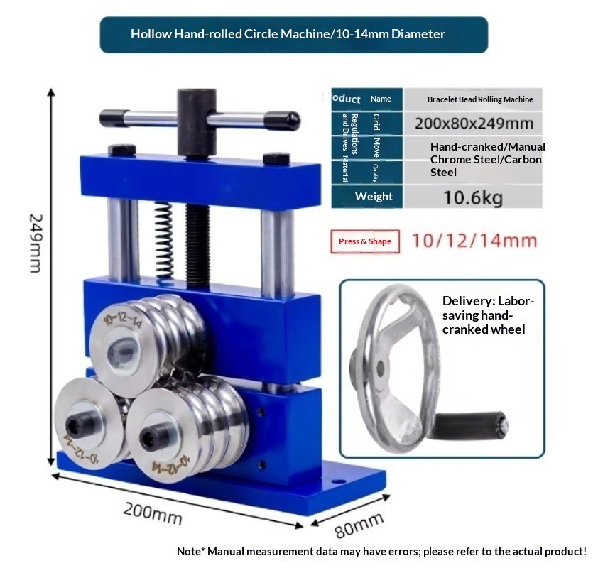 Hollow Bracelet Hollow Tube Rolling Machine Bending and Forming Machine