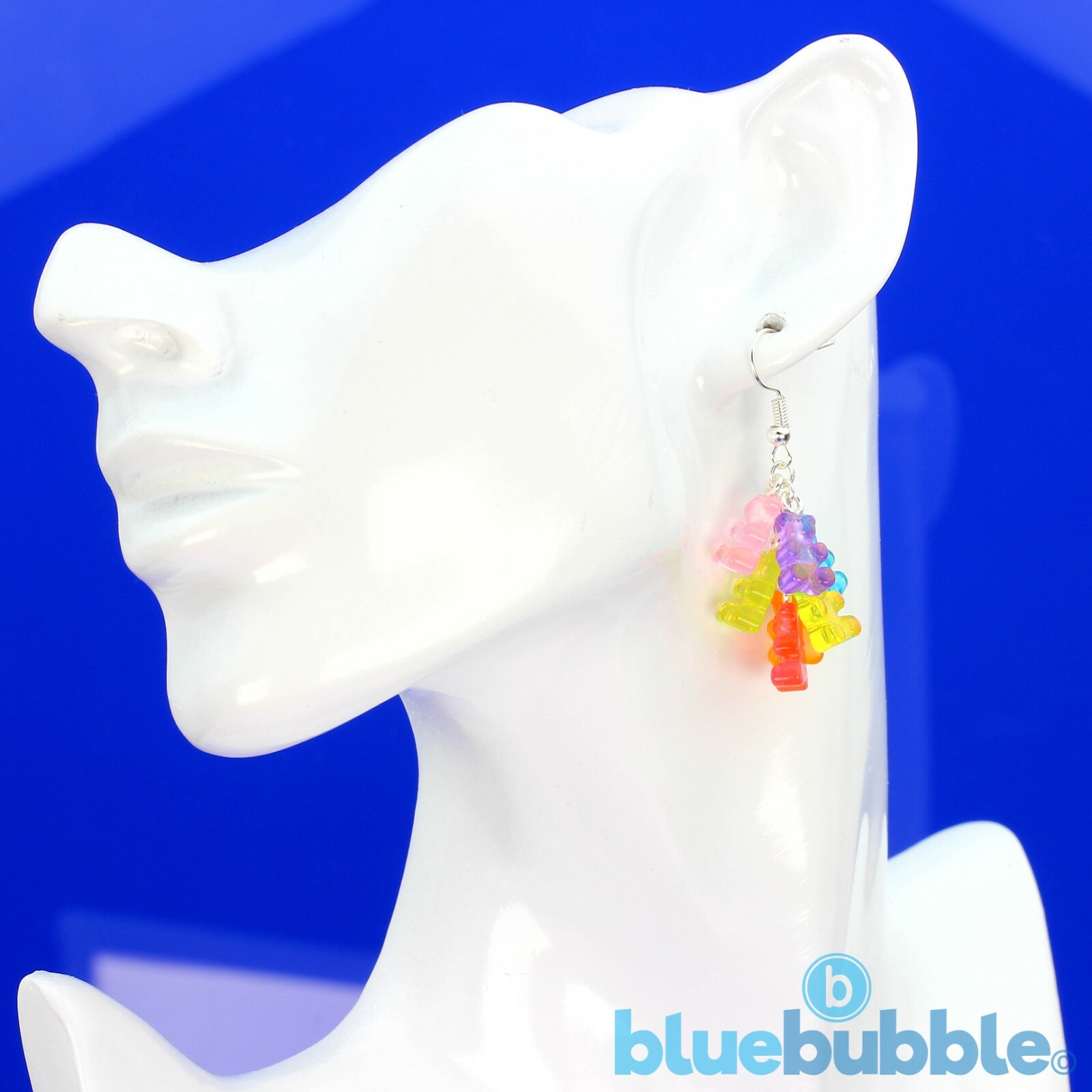 Bluebubble MY SWEET SHOP Mini Gummy Bear Cluster Earrings Sweet Novelty Kawaii