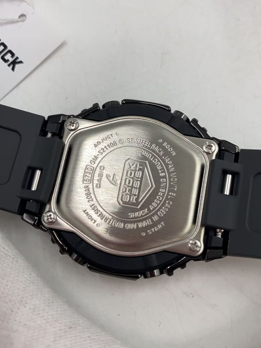 CASIO Quartz Watch G SHOCK Analog Rubber BLK BLK