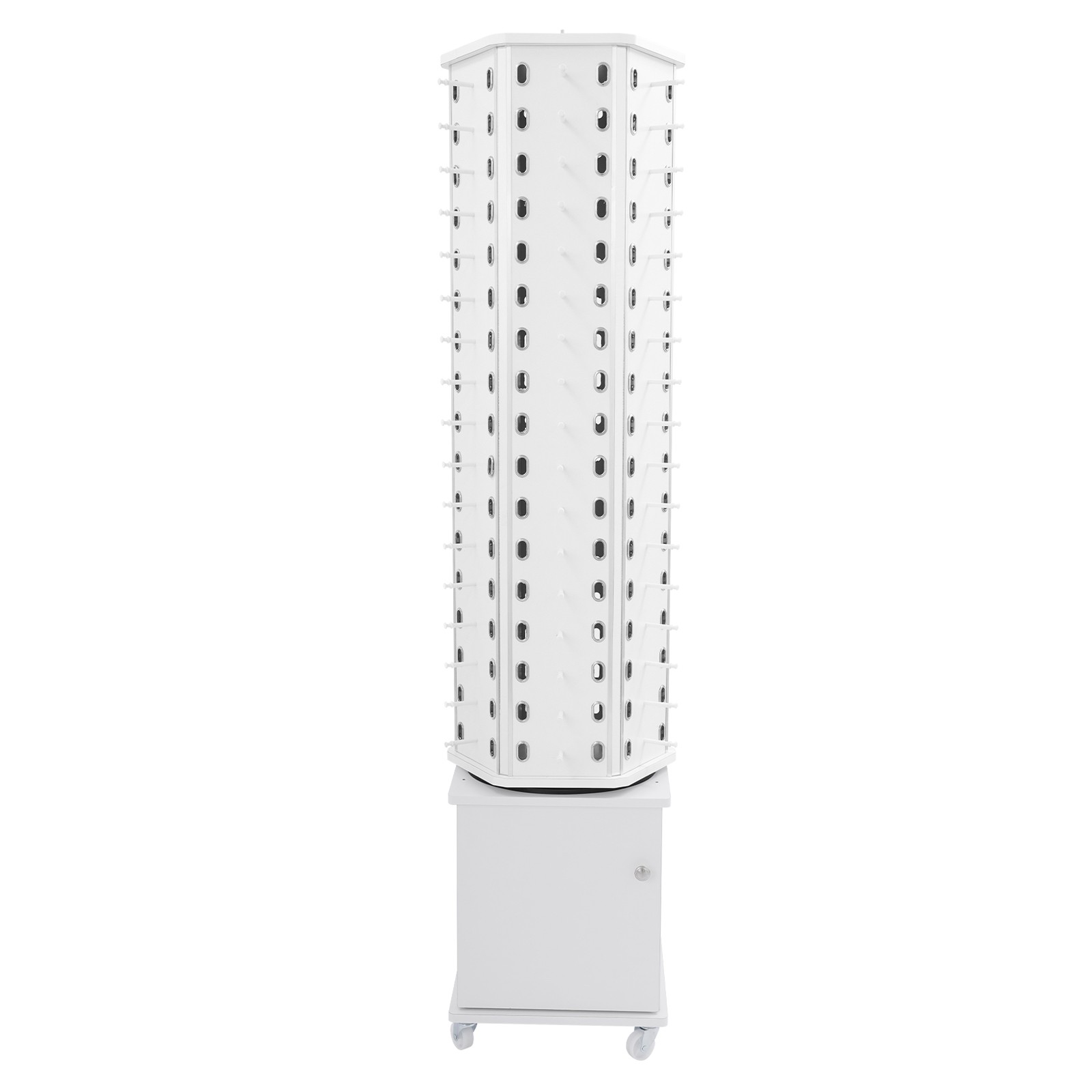 360° Rotating Eyeglass Display Rack 102 Pairs Storage Rack With Wheels For Store