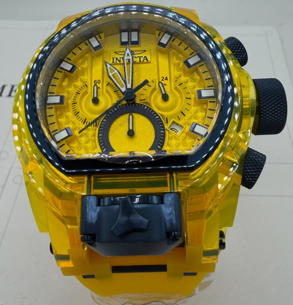 Invicta Bolt Zeus Magnum Men’s Watch – 52mm, Yellow, Dark Blue (39472)