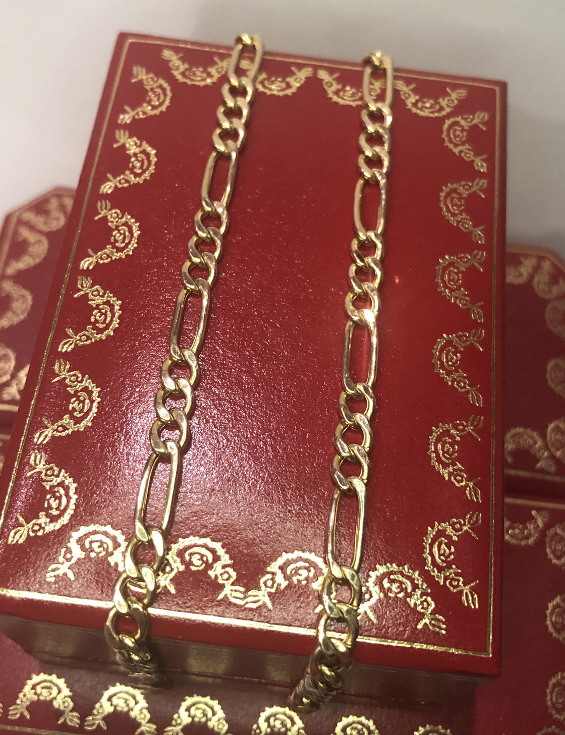 🛑 10k Yellow Gold 5M Figaro Cuban Curb Miami Link Italy Chain Necklace 22.5”