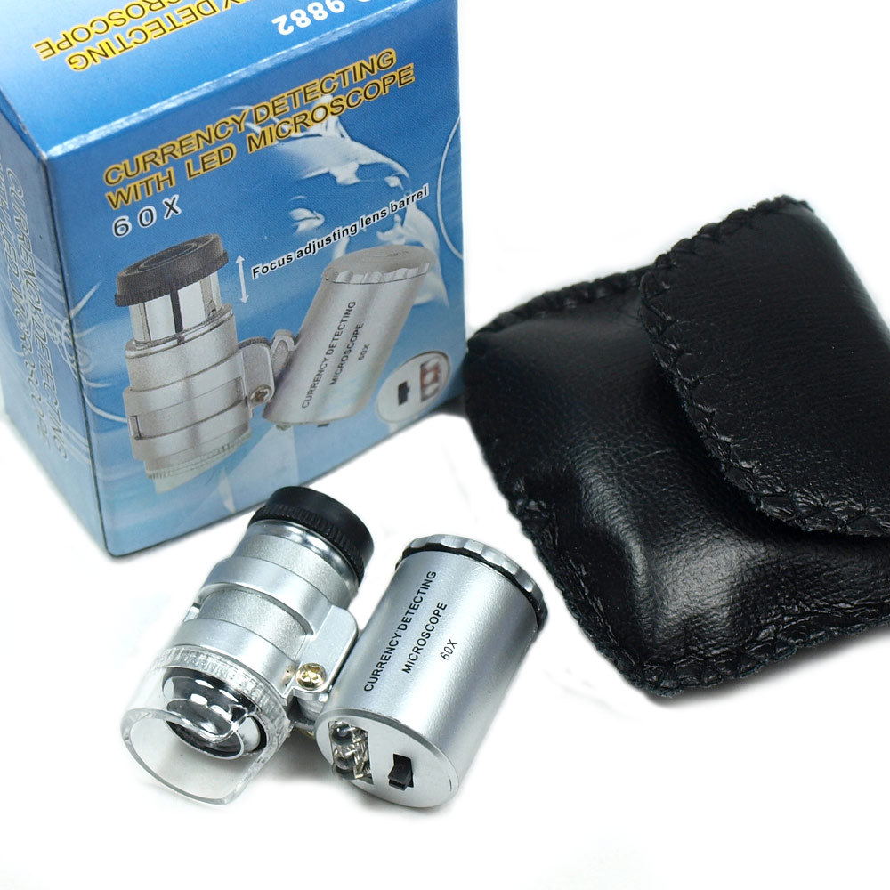 Jeweler Diamond Tool Kit : Portable Diamond Tester – 60X Illuminated Loupe