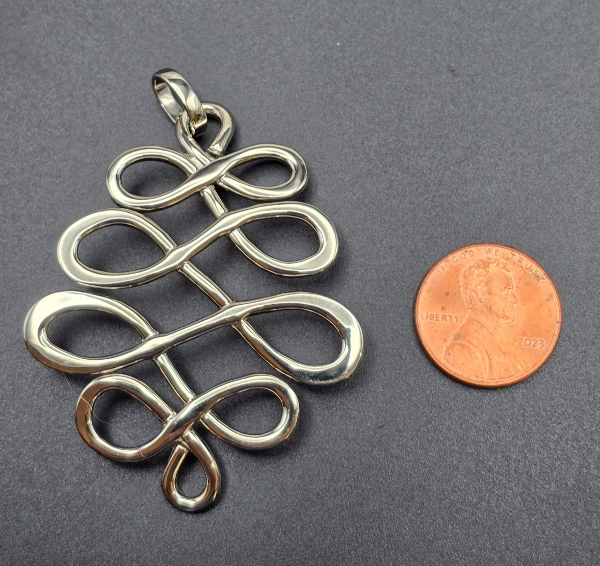 Vintage Sterling Silver Robert Lee Morris Studio Infinity Swirl Pendant