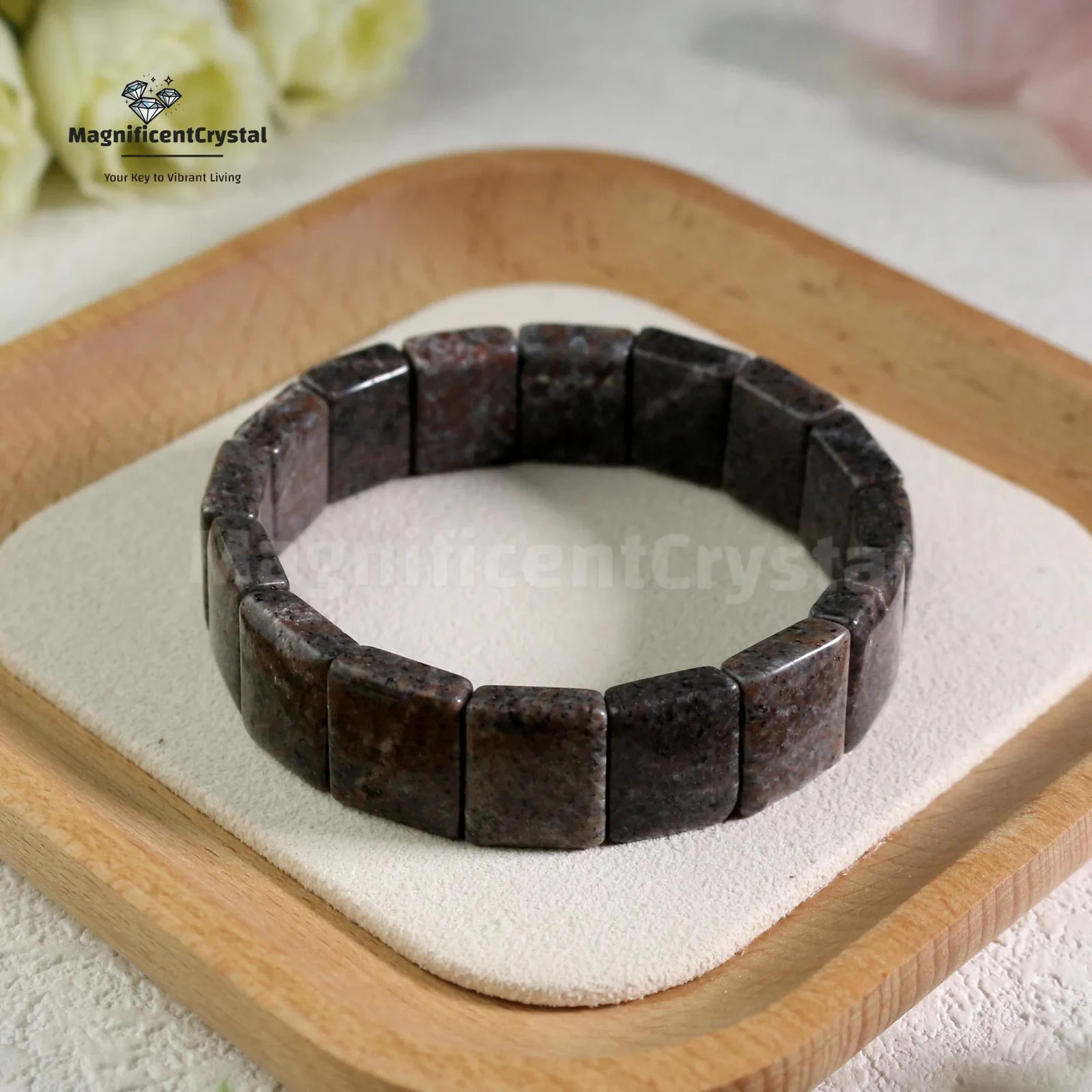 Yooperlite Stone Bracelet UV Reactive Glow Manifestation Bangle Glowing Jewelry