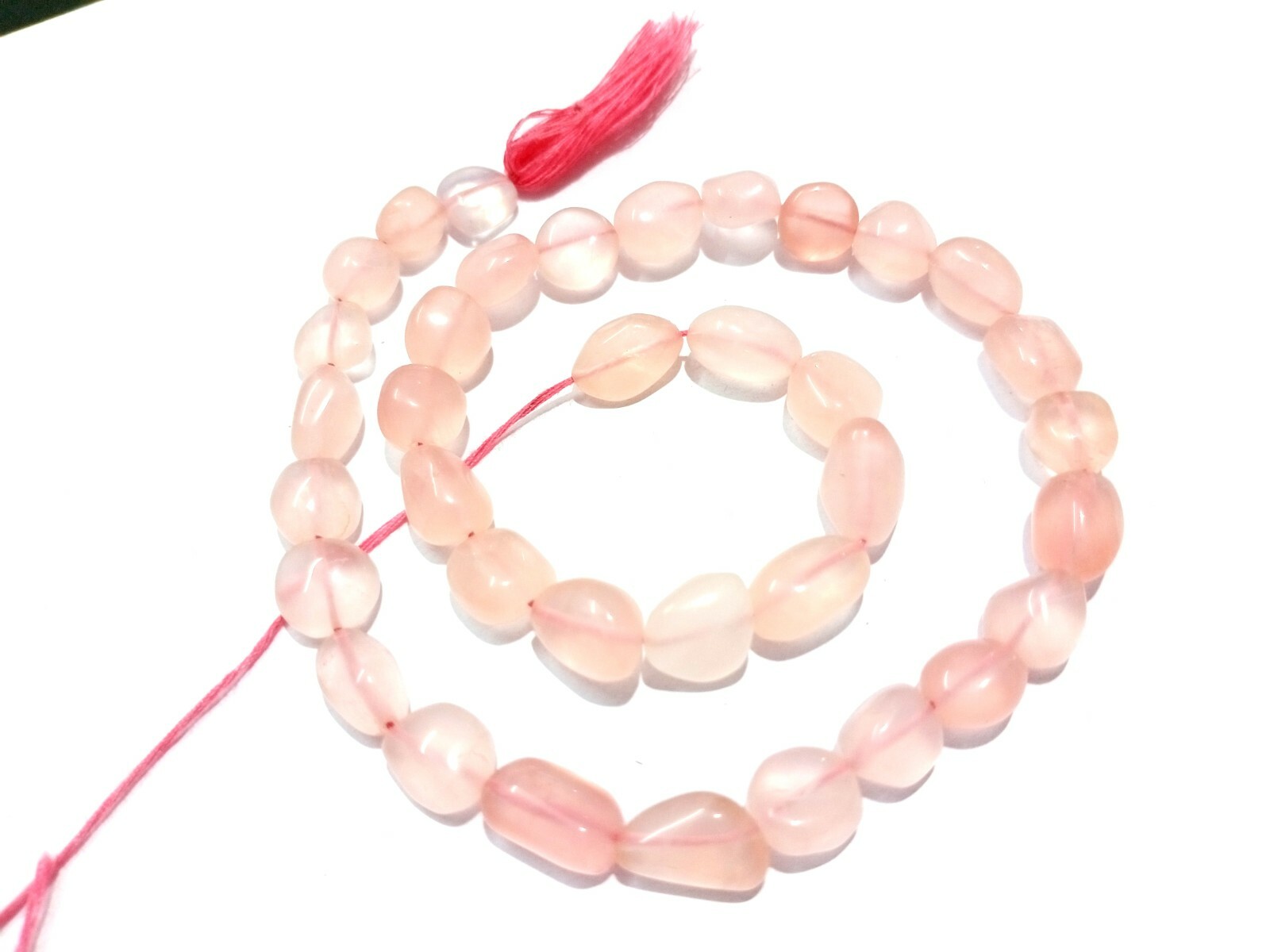 1 Strand Natural Rose Quartz Nuggets Tumble Smooth 7-9mm Gemstone Beads 12″inch