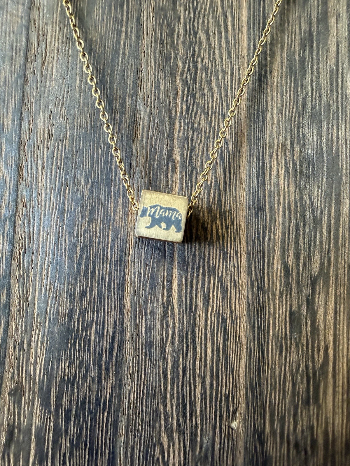 Pendant Necklace With Cross, Heart, Mama Bear, And Treble Clef Engravings