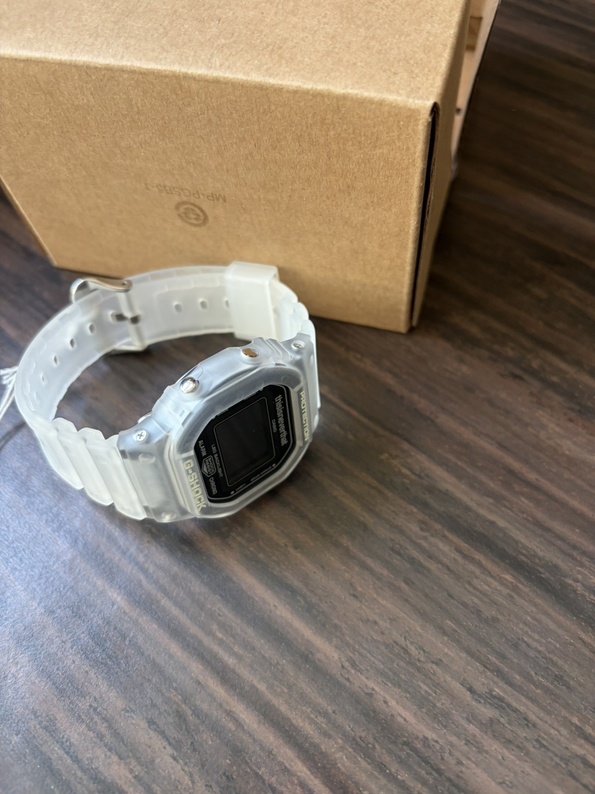 Casio G-Shock x thisisneverthat DW-5600TNT-7 Transparent Watch